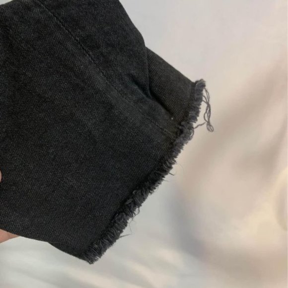 h&m DIVIDED black jeans - raw hem. Womans size 10. Distressed - Picture 4 of 10